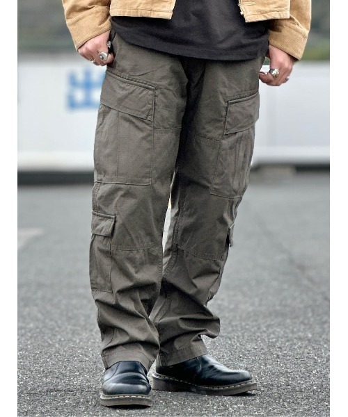 Alpha Industries（アルファインダストリーズ）の「【ALPHA】コンバットカーゴパンツ (ミリタリー素材 / 耐久性 / ワイドテーパード / ストリートファッション)（カーゴパンツ・メンズ・ブラック/ダークグレー・M/L/XL/S）」の19枚目の写真