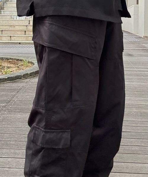 ALPHA】コンバットカーゴパンツ (ミリタリー素材 / 耐久性 / ワイド