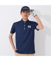 FILA GOLF/フィラゴルフ ゴルフウェア ブランド ロゴ 吸汗速乾 UVカット プリント 鹿の子素材 半袖 ポロシャツ