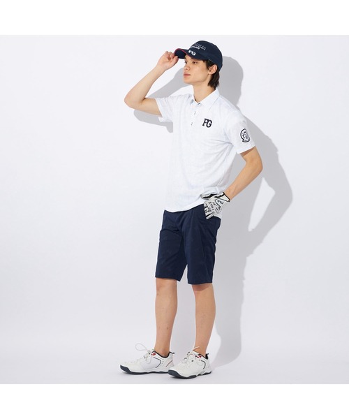 FILA GOLF(フィラゴルフ )の「FILA GOLF/フィラゴルフ ゴルフウェア ブランド ロゴ 吸汗速乾 UVカット プリント 鹿の子素材 半袖 ポロシャツ(ポロシャツ・メンズ・イエロー/ネイビー/ピンク/ホワイト・3L/LL/L/M)」の8枚目の写真