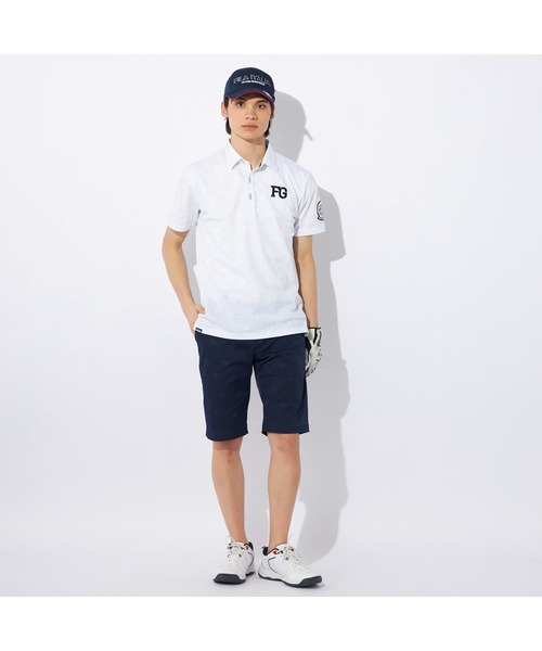 FILA GOLF(フィラゴルフ )の「FILA GOLF/フィラゴルフ ゴルフウェア ブランド ロゴ 吸汗速乾 UVカット プリント 鹿の子素材 半袖 ポロシャツ(ポロシャツ・メンズ・イエロー/ネイビー/ピンク/ホワイト・3L/LL/L/M)」の9枚目の写真