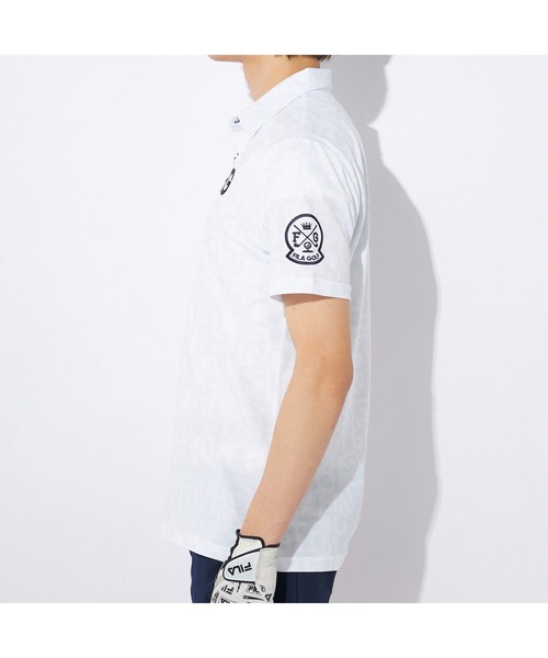 FILA GOLF(フィラゴルフ )の「FILA GOLF/フィラゴルフ ゴルフウェア ブランド ロゴ 吸汗速乾 UVカット プリント 鹿の子素材 半袖 ポロシャツ(ポロシャツ・メンズ・イエロー/ネイビー/ピンク/ホワイト・3L/LL/L/M)」の13枚目の写真