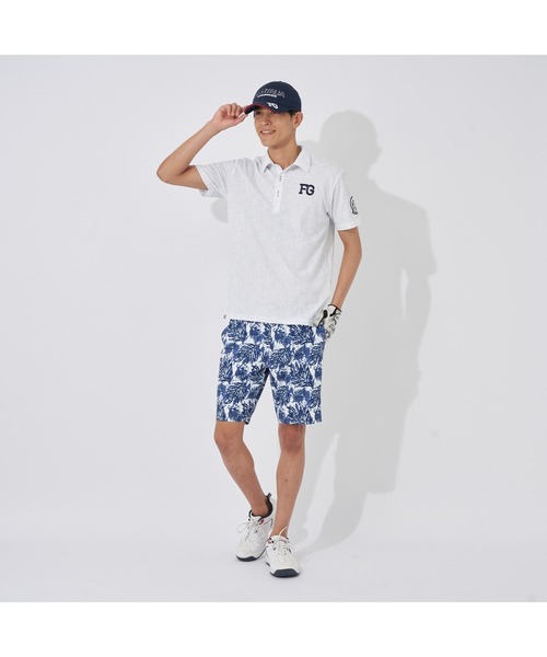 FILA GOLF(フィラゴルフ )の「FILA GOLF/フィラゴルフ ゴルフウェア ブランド ロゴ 吸汗速乾 UVカット プリント 鹿の子素材 半袖 ポロシャツ(ポロシャツ・メンズ・イエロー/ネイビー/ピンク/ホワイト・3L/LL/L/M)」の11枚目の写真