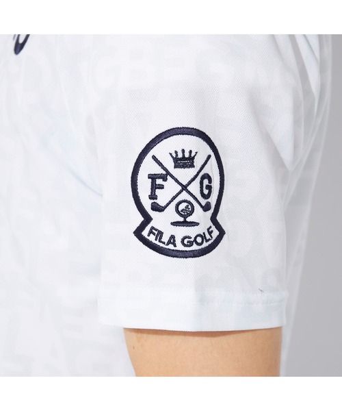 FILA GOLF(フィラゴルフ )の「FILA GOLF/フィラゴルフ ゴルフウェア ブランド ロゴ 吸汗速乾 UVカット プリント 鹿の子素材 半袖 ポロシャツ(ポロシャツ・メンズ・イエロー/ネイビー/ピンク/ホワイト・3L/LL/L/M)」の16枚目の写真