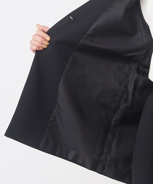 THE SHOP TK （ザ ショップ ティーケー ）の「◆【セットアップ可/環境に優しい】ツイルワッシャージレ/洗濯機OK（ベスト・レディース・ブラック/ライトベージュ・12/13）」の13枚目の写真