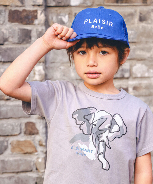 BeBe(ベベ)の「ロゴ刺しゅうメッシュキャップ(52~56cm)(キャップ・キッズ・グリーン/ブルー・M/L)」の3枚目の写真