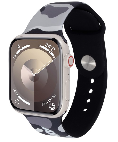 AVIREX（アヴィレックス）の「アヴィレックス Apple Watch シリコンバンド（スマホグッズ・メンズ・グリーン系カモフラージュ/ブラック/グレー系カモフラージュ・M/S）」の6枚目の写真