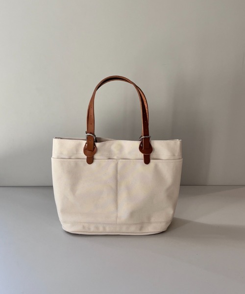 TIDEWAY（タイドウェイ）の「ALBERTON DUCK WIDE TOTE（トートバッグ・レディース・キナリ/ブラック/グレイッシュベージュ・FREE）」の5枚目の写真