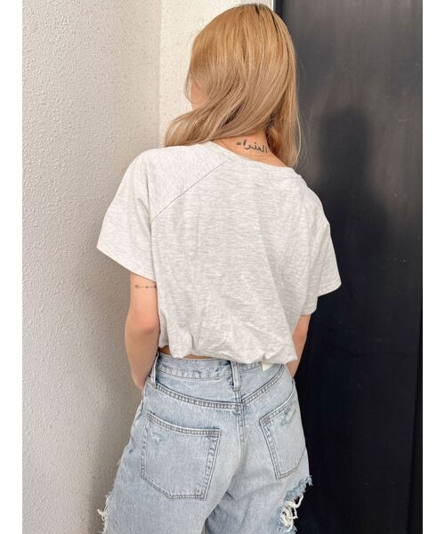 GYDA(ジェイダ)の「バルーンヘムARBOL Tシャツ(Tシャツ/カットソー・レディース・オフホワイト/ライトグレー/ブラック・FREE)」の21枚目の写真