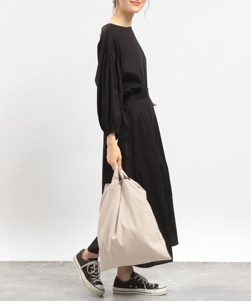 GLOBAL WORK Smile Seed Store（グローバルワーク スマイルシードストア）の「リネン混袖ボリュームブラウス/180953（シャツ/ブラウス・レディース・ラベンダー/チャコール/ブラック/ホワイト系その他/チェック/セージグリーン・LARGE/SMALL/MEDIUM）」の7枚目の写真