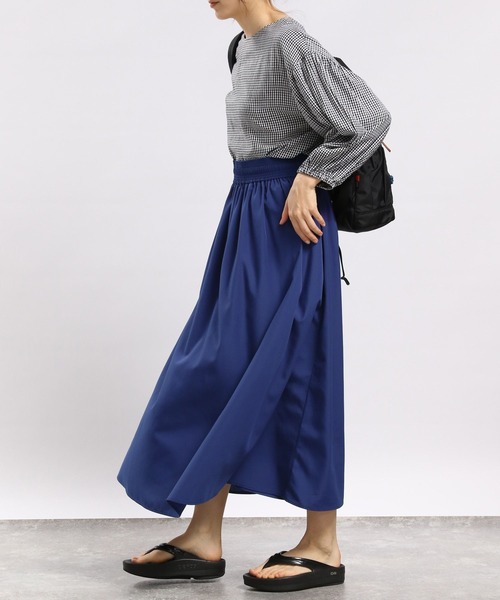 GLOBAL WORK Smile Seed Store（グローバルワーク スマイルシードストア）の「リネン混袖ボリュームブラウス/180953（シャツ/ブラウス・レディース・ラベンダー/チャコール/ブラック/ホワイト系その他/チェック/セージグリーン・LARGE/SMALL/MEDIUM）」の19枚目の写真