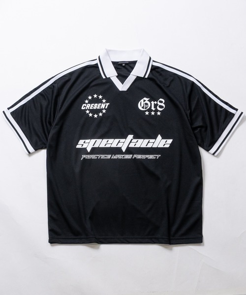 JOHN'S CLOSET(ジョンズクローゼット)の「【13】襟付き サッカーゲームTシャツ(Tシャツ/カットソー・メンズ・ネイビー/オフホワイト/ブラック/レッド/ホワイト系1/ホワイト系2/レッド系1/レッド系2/ブラック系2/ネイビー系2/カーキ系1/グレー系1・MEDIUM/LARGE)」の18枚目の写真