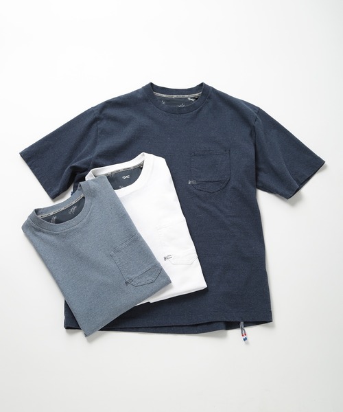 MEN'S BIGI(メンズビギ)の「【DENHAM/デンハム】〈collaboration〉ポケットTシャツ(Tシャツ/カットソー・メンズ・ネイビー/ホワイト/ブルー・02/03)」の18枚目の写真