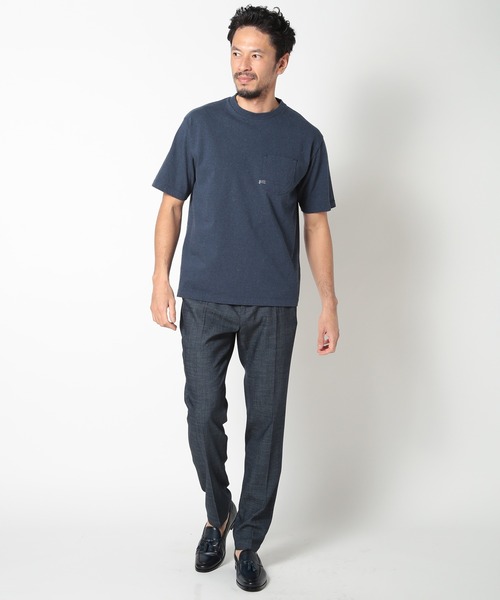 MEN'S BIGI(メンズビギ)の「【DENHAM/デンハム】〈collaboration〉ポケットTシャツ(Tシャツ/カットソー・メンズ・ネイビー/ホワイト/ブルー・02/03)」の9枚目の写真