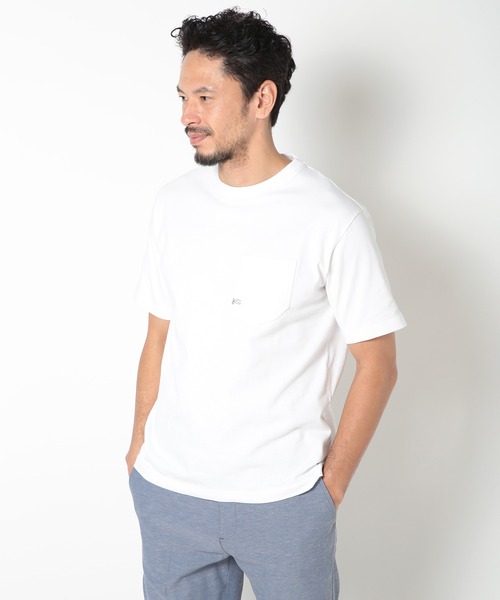 MEN'S BIGI(メンズビギ)の「【DENHAM/デンハム】〈collaboration〉ポケットTシャツ(Tシャツ/カットソー・メンズ・ネイビー/ホワイト/ブルー・02/03)」の4枚目の写真