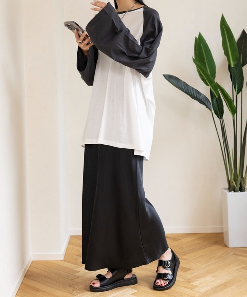 LEPSIM（レプシィム）の「シアーラグランチュニック　111075（Tシャツ/カットソー・レディース・ブルー/ライトブルー/ブラック・FREE）」の17枚目の写真