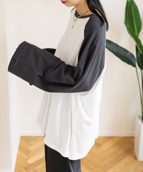 LEPSIM（レプシィム）の「シアーラグランチュニック　111075（Tシャツ/カットソー・レディース・ブルー/ライトブルー/ブラック・FREE）」の22枚目の写真