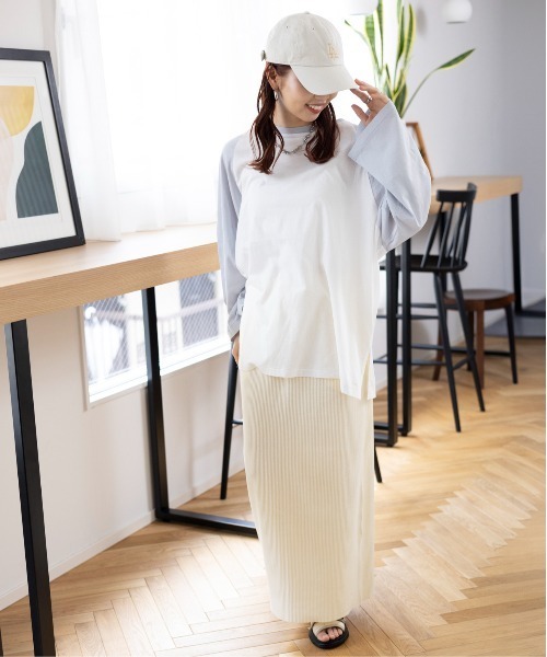 LEPSIM（レプシィム）の「シアーラグランチュニック　111075（Tシャツ/カットソー・レディース・ブルー/ライトブルー/ブラック・FREE）」の15枚目の写真