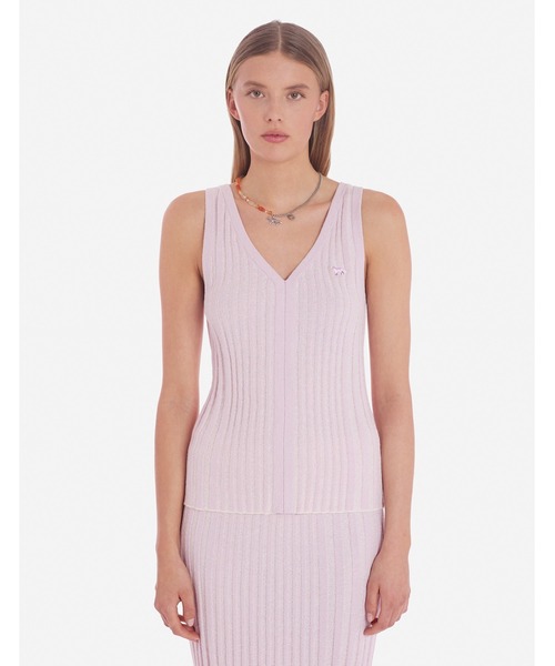 Maison Kitsune（メゾンキツネ）の「BABY FOX PATCH RIBBED TANK TOP