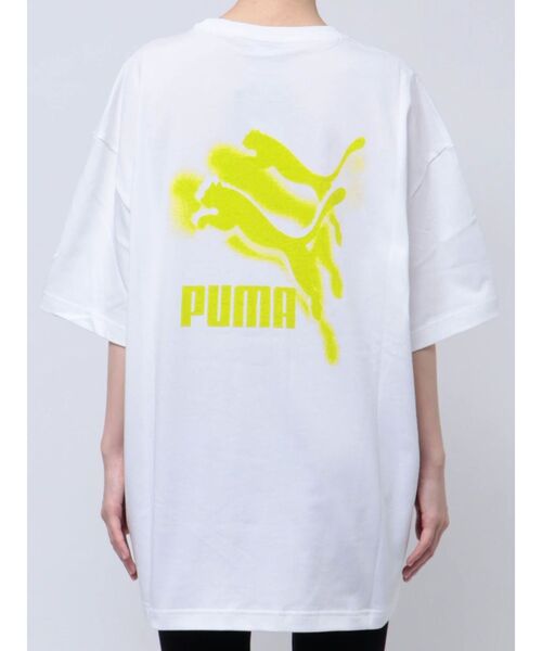 PUMA（プーマ）の「【MURUA/PUMA】スプレープリントロゴTシャツ（Tシャツ/カットソー・レディース・ブラック/ホワイト・FREE）」の6枚目の写真