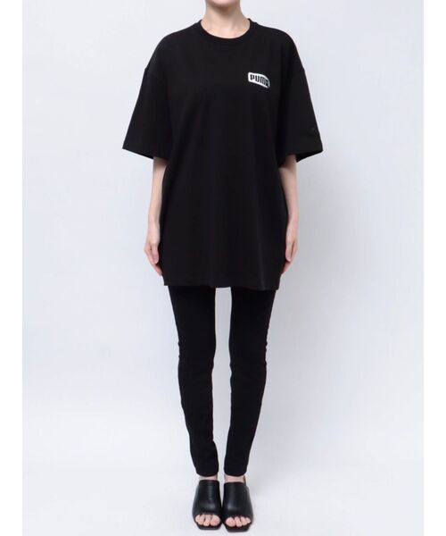 PUMA（プーマ）の「【MURUA/PUMA】スプレープリントロゴTシャツ（Tシャツ/カットソー・レディース・ブラック/ホワイト・FREE）」の5枚目の写真