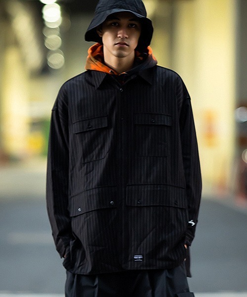 430（フォーサーティ）の「ms5679-A LINE L-S SHIRT シャツジャケット