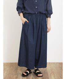 Samansa Mos2 | ライトオンスデニム/ツイルガウチョパンツ(その他パンツ)