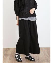 Samansa Mos2 | ライトオンスデニム/ツイルガウチョパンツ(その他パンツ)