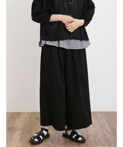 Samansa Mos2（サマンサ モスモス）の「ライトオンスデニム/ツイルガウチョパンツ（その他パンツ・レディース・ブラック/サックスブルー/オフホワイト/ブルー・F）」の9枚目の写真