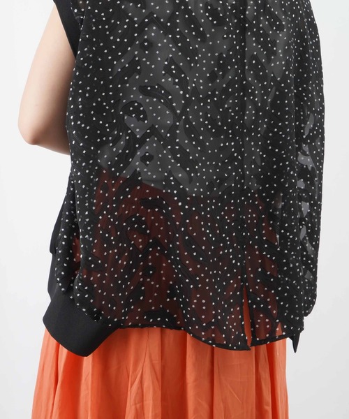 LUCA/LADY LUCK LUCA（ルカ/レディラックルカ）の「LC/LLL バックジャガートフレンチカットソー / バックシアージャガード切替Tee（Tシャツ/カットソー・レディース・オフホワイト/ブラック/カーキ・FREE）」の15枚目の写真