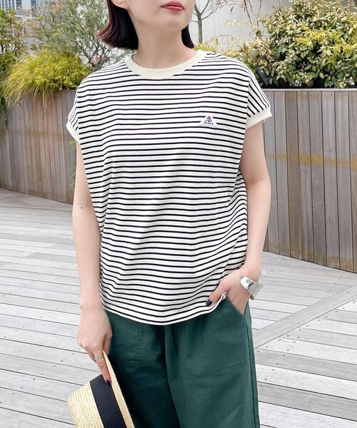 fredy emue(フレディエミュ)の「【GEVACO/ゲバコ】ノースリーブTシャツ(Tシャツ/カットソー・レディース・ブルー系その他3/オフホワイト/ホワイト系その他4/チャコールグレー/グリーン系その他3/ピンク系その他3・38)」の3枚目の写真