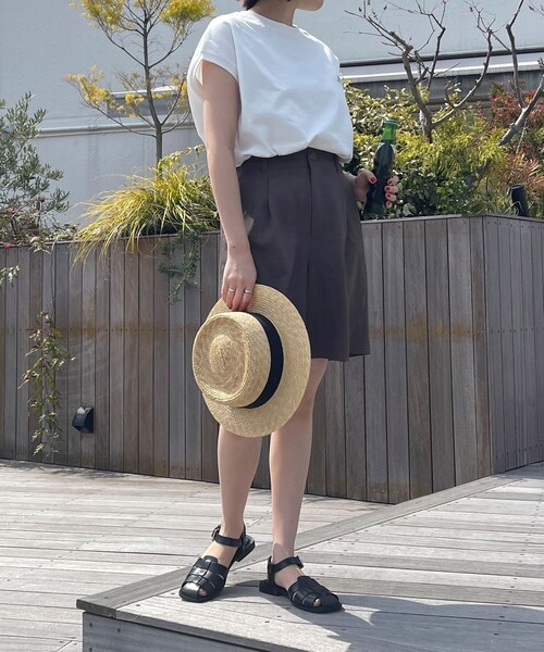 fredy emue(フレディエミュ)の「【GEVACO/ゲバコ】ノースリーブTシャツ(Tシャツ/カットソー・レディース・ブルー系その他3/オフホワイト/ホワイト系その他4/チャコールグレー/グリーン系その他3/ピンク系その他3・38)」の9枚目の写真