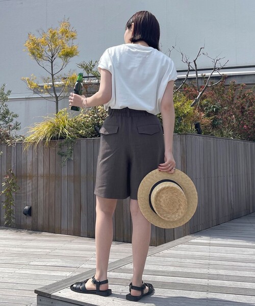 fredy emue(フレディエミュ)の「【GEVACO/ゲバコ】ノースリーブTシャツ(Tシャツ/カットソー・レディース・ブルー系その他3/オフホワイト/ホワイト系その他4/チャコールグレー/グリーン系その他3/ピンク系その他3・38)」の12枚目の写真
