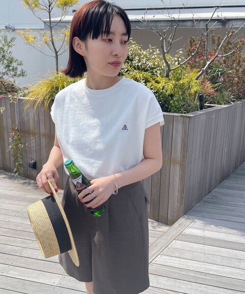 fredy emue(フレディエミュ)の「【GEVACO/ゲバコ】ノースリーブTシャツ(Tシャツ/カットソー・レディース・ブルー系その他3/オフホワイト/ホワイト系その他4/チャコールグレー/グリーン系その他3/ピンク系その他3・38)」の13枚目の写真