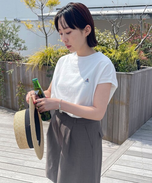 fredy emue(フレディエミュ)の「【GEVACO/ゲバコ】ノースリーブTシャツ(Tシャツ/カットソー・レディース・ブルー系その他3/オフホワイト/ホワイト系その他4/チャコールグレー/グリーン系その他3/ピンク系その他3・38)」の14枚目の写真
