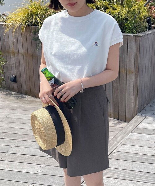 fredy emue(フレディエミュ)の「【GEVACO/ゲバコ】ノースリーブTシャツ(Tシャツ/カットソー・レディース・ブルー系その他3/オフホワイト/ホワイト系その他4/チャコールグレー/グリーン系その他3/ピンク系その他3・38)」の16枚目の写真