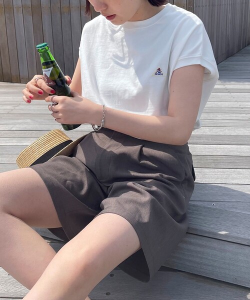 fredy emue(フレディエミュ)の「【GEVACO/ゲバコ】ノースリーブTシャツ(Tシャツ/カットソー・レディース・ブルー系その他3/オフホワイト/ホワイト系その他4/チャコールグレー/グリーン系その他3/ピンク系その他3・38)」の19枚目の写真