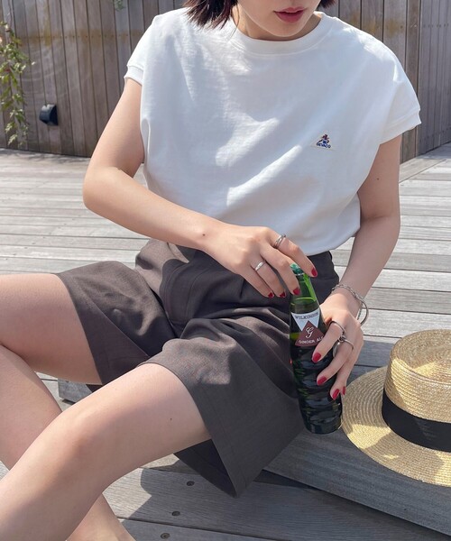 fredy emue(フレディエミュ)の「【GEVACO/ゲバコ】ノースリーブTシャツ(Tシャツ/カットソー・レディース・ブルー系その他3/オフホワイト/ホワイト系その他4/チャコールグレー/グリーン系その他3/ピンク系その他3・38)」の20枚目の写真