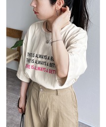 アクセントカラーロゴTシャツ