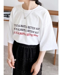 アクセントカラーロゴTシャツ