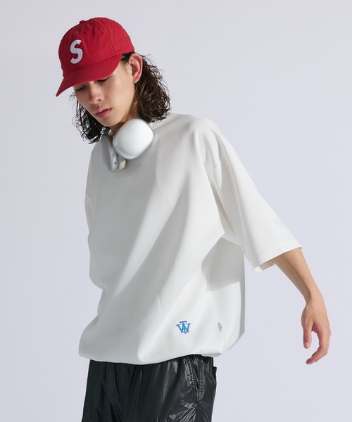 WETTEMPT（ウィテンプト）の「PONTE DRAW CORD TEE / ポンチドローコードT（Tシャツ/カットソー・メンズ・オフホワイト/杢グレー/ネイビー/ブラック・LARGE/MEDIUM/SMALL）」の2枚目の写真