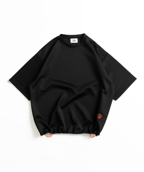 WETTEMPT（ウィテンプト）の「PONTE DRAW CORD TEE / ポンチドローコードT（Tシャツ/カットソー・メンズ・オフホワイト/杢グレー/ネイビー/ブラック・LARGE/MEDIUM/SMALL）」の3枚目の写真