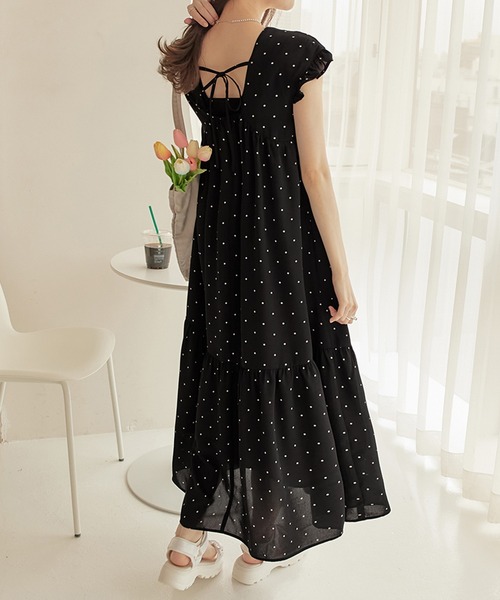 ♡極美品♡ Rene 希少 38 おリボン ストレッチ ワンピース ブラック ブラックフォーマル 夏用 レディース 喪服 礼服 洗える ロング丈