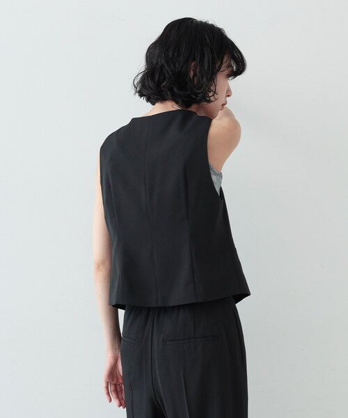 GALLEST（ギャレスト）の「◆梳毛ライクジレ（ベスト・レディース・ブラック/ダークグレー・38）」の17枚目の写真