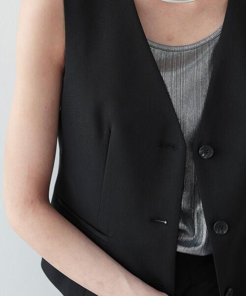 GALLEST（ギャレスト）の「◆梳毛ライクジレ（ベスト・レディース・ブラック/ダークグレー・38）」の15枚目の写真