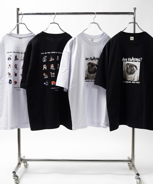 PERSONSOUL*Animals T-Shirt プリント ルーズTシャツ カジュアル セール】Cat Print T-Shirt/猫 アニマル プリント オーバー