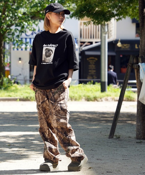 1111clothing(ワンフォークロージング)の「【unisex】転写プリント Tシャツ / パグ プリントTシャツ 犬柄 ルーズシルエット メンズ レディース(Tシャツ/カットソー・メンズ・ブラック系1/ホワイト系1/ホワイト系2/ブラック系2・M/L)」の19枚目の写真