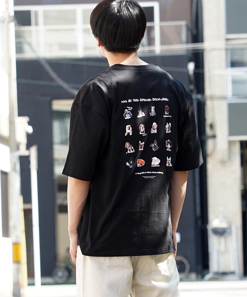 1111clothing(ワンフォークロージング)の「【unisex】転写プリント Tシャツ / パグ プリントTシャツ 犬柄 ルーズシルエット メンズ レディース(Tシャツ/カットソー・メンズ・ブラック系1/ホワイト系1/ホワイト系2/ブラック系2・M/L)」の22枚目の写真