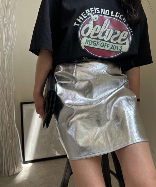 ULEULA(ウルア)の「メタリックミニスカート(スカート・レディース・シルバー・FREE)」の20枚目の写真