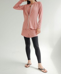 Dalfwin（ダールフィン）の「【3点セット】UPF50+ ラッシュガード×ブラトップ×レギンス一体型ショートパンツ セット水着 体型カバー UV日焼け対策（水着・レディース）」